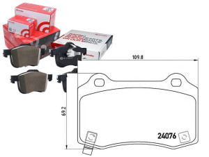 Klocki Hamulcowe Chrysler 300c Srt8 05- Tył Brembo