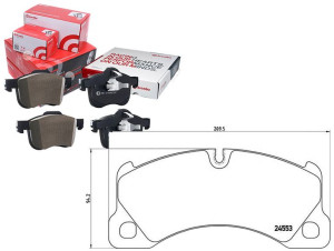 Klocki Hamulcowe Porsche Panamera 09- Przód Brembo