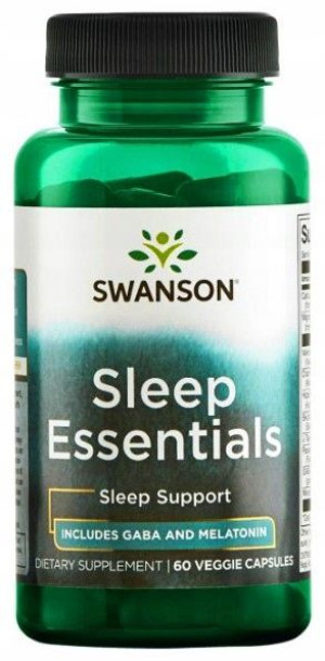Swanson Sleep Essentials 60k. GABA Kozłek Tauryna