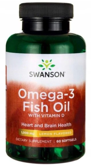 Swanson Omega-3 & Witamina D-3 EPA DHA 60kaps.
