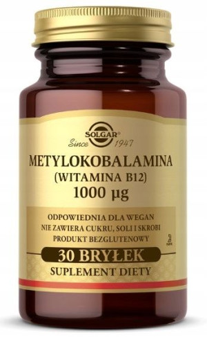 Solgar Metylokobalamina Witamina B12 30 bryłek