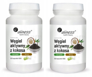 Zestaw Aliness Węgiel aktywny z kokosa Food Grade