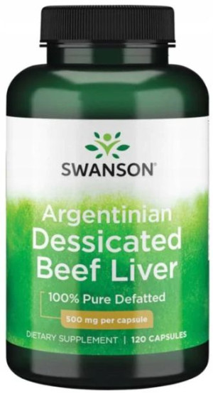 Swanson Beef liver 120k. Aminokwas Wątroba wołowa