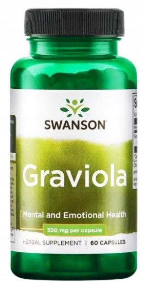 Swanson Graviola 530mg 60kaps. Odporność Zdrowie