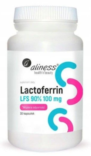 Lactoferrin LAKTOFERYNA LFS 90% 100mg 30k Aliness