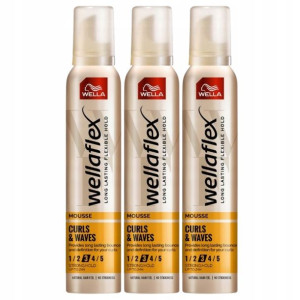 Wellaflex Loki i Fale Pianka do Włosów 200ml x3