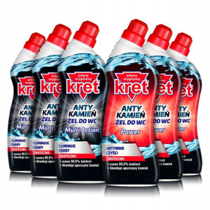 KRET Zero Kamienia Żel do WC Biobójczy mix 6x750