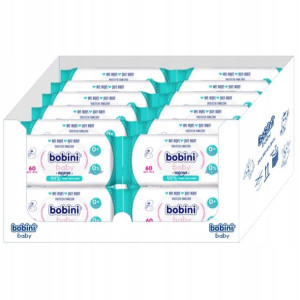 Bobini Baby Chusteczki Nawilżane Wodne 24 x60 Aqua