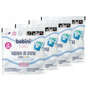Bobini Kapsułki do Prania Koloru i Bieli 24szt. x4