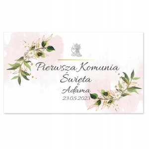 Naklejki Ciasto Dla Gości Komunia Imienna 10szt Y7
