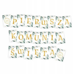 Baner Girlanda Ozdoba A5 Komunia Święta Y2