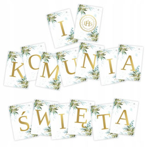 Baner Komunijny Girlanda A5 Komunia Święta Y2