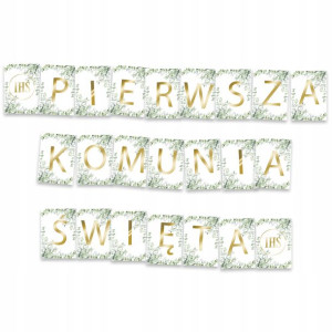 Baner Komunijny Girlanda Ozdoba Komunia Święta Y7
