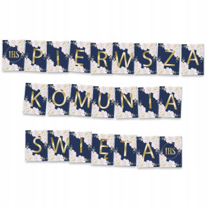 Baner Komunijny Girlanda Ozdoba Komunia Święta Y7