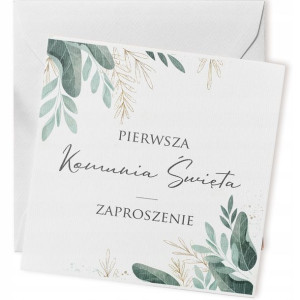 Zaproszenie Komunia Święta+koperta 10szt. Y2