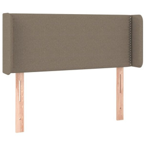Zagłówek uszak, taupe, 83x16x78/88 cm, tkanina