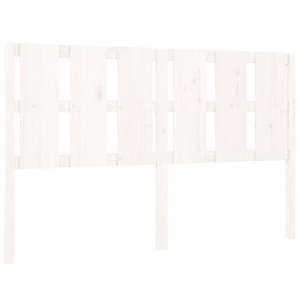 Wezgłowie łóżka, białe, 155,5x4x100 cm, lite drewno sosnowe
