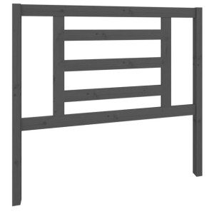 Wezgłowie łóżka, szare, 106x4x100 cm, lite drewno sosnowe