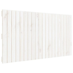 Wezgłowie łóżka, białe, 127,5x3x60 cm, lite drewno sosnowe