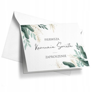 Zaproszenie Komunia Święta+koperta Poziom 10szt.y2