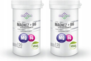 2X MAGNEZ cytrynian magnezu 650 mg + B6 - 240 kaps