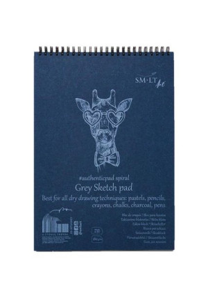 Szkicownik Żyrafa Szary Papier A5 180g 20 ark spirala