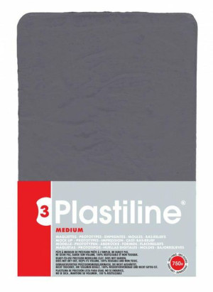Plastelina Art. Plastiline Dark Grey55 Medium 750g