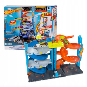 Hot Wheels City Tor Wieża Wyścigowa Zestaw + Autko