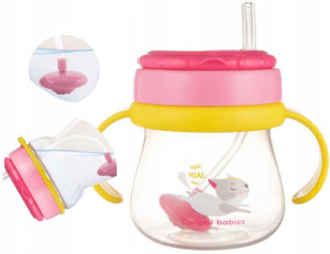 Canpol Bidon Kubek Z Obciążoną Słomką 250ml +9m