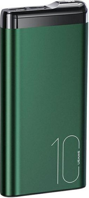 Powerbank USAMS PB55 10000mAh 2xUSB wyświetlacz LED zielony/green 10KCD1480