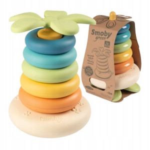 Little Smoby Green Piramidka Z Krążków Bioplastik