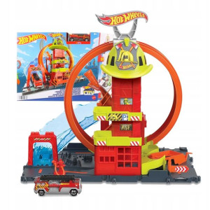 Hot Wheels City Remiza Strażacka Superpętla Zestaw
