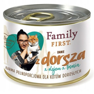FAMILY FIRST Karma mokra dla KOTA danie z dorsza z olejem z łososia 200g