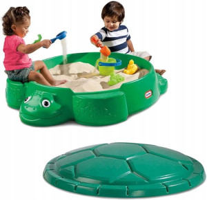 Little Tikes Żółw Piaskownica Z Pokrywą Zielona 1+