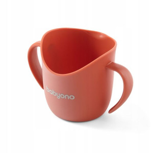 Babyono Kubek Treningowy Flow Ergonomiczny Ceglany