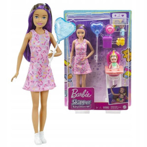 Barbie Skipper Lalka Opiekunka Urodziny Zestaw