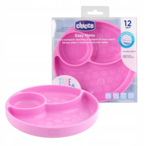 Chicco Talerz Silikonowy Trójdzielny Z Przyssawką