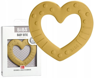 Bibs Baby Bitie Gryzak Serce Mustard Bez Bpa +3m