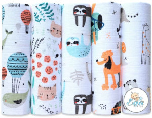 Ega Kids Zestaw Pieluszki Tetrowe 70x80 Cm 5-pack