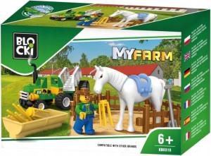Klocki Blocki Myfarm Farma Mały Ciągnik Pojazd 6+