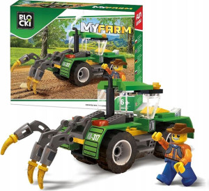Klocki Blocki Myfarm Farma Traktor Z Pługiem 92 El