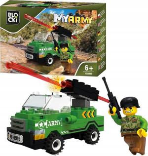 Klocki Blocki Myarmy Wojsko Wóz Z Działem 63 El.