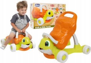 Chicco Eco+ Żółw Jeździk Pchacz 2w1 9-36m Do 20kg