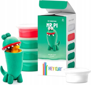Hey Clay Masa Plastyczna Potwór Pi 5 Kolorów 3+