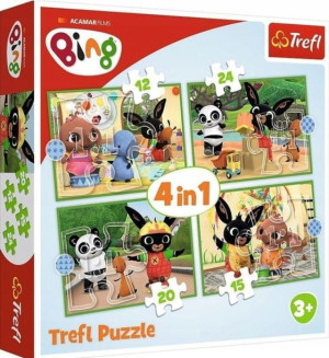 Trefl Puzzle Bing Wesoły Dzień Binga 4w1 3+ 71 El.