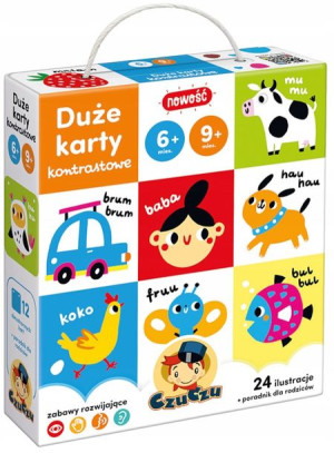 Czuczu Duże Karty Kontrastowe Dla Dzieci 24 Obrazy