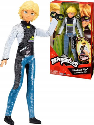 Miraculous Lalka Czarny Kot Fashion Flip Cekiny 4+