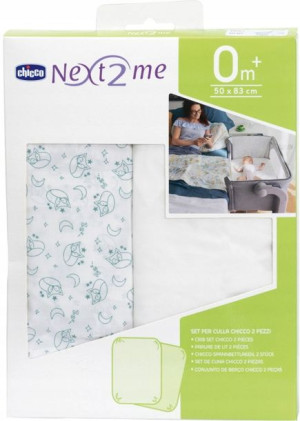 Chicco Prześcieradło Next2me 2 Szt. Białe Liski