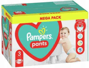 Pampers Pants Pieluchomajtki 123 Sztuk Rozmiar 3