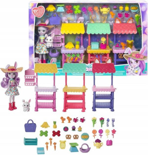 Enchantimals Targ Króliczków + Lalka Becker Bunny